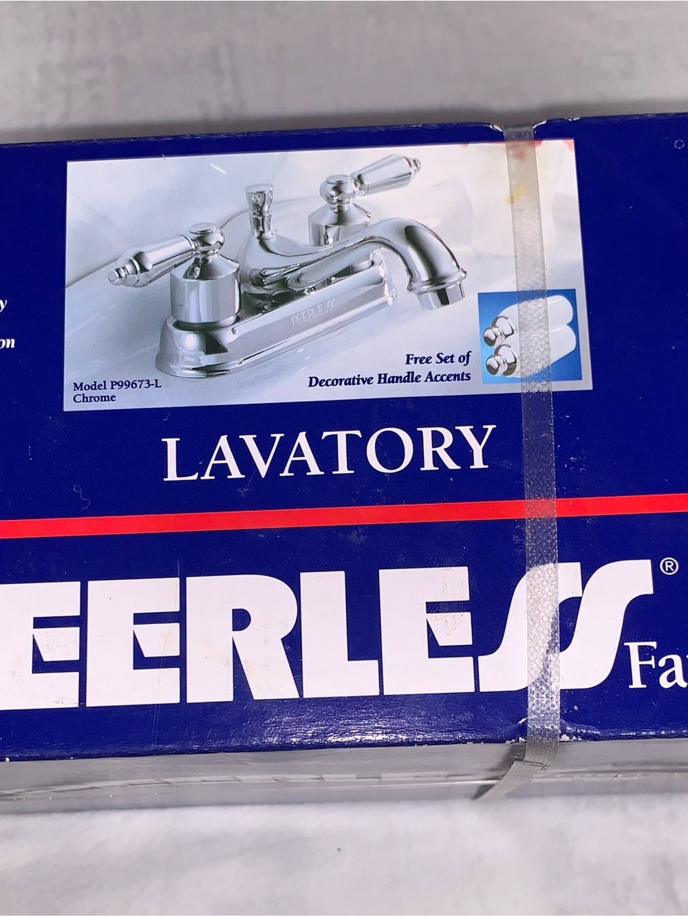 Chrome Lavatory Faucet with Decorative Handles - Chrome